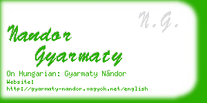 nandor gyarmaty business card